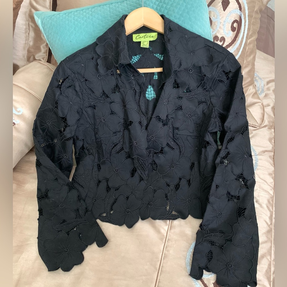 Cartise Black Lace Blazer Jacket
